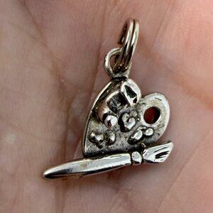Artist Painting Painter Sterling Silver 925 Charm Pendant SJC Bracelet Jewelry
